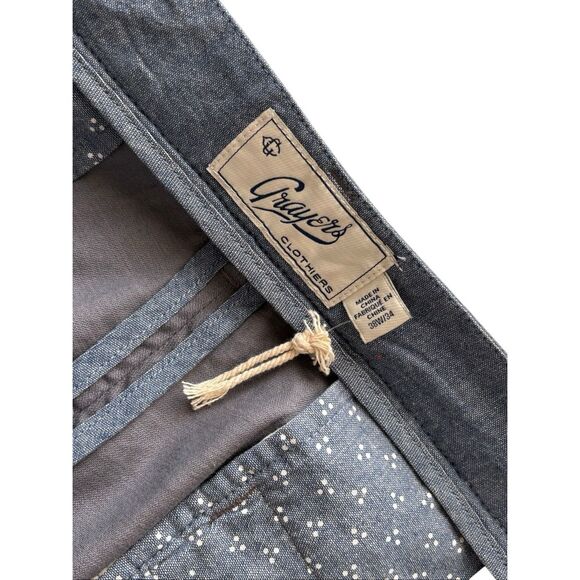 NWT Grayers Slim Fit gray linen blend chino - 38x34 - Picture 4 of 6